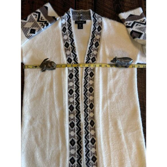 Rachael Zoe medium Cream Open Front Aztec Southwestern Style Cardigan/Sweater - Picture 7 of 11